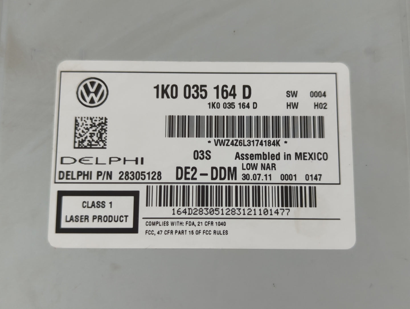 2011-2014 Volkswagen Jetta Am Fm Cd Player Radio Receiver - Oemusedautoparts1.com
