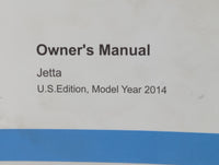 2014 Volkswagen Jetta Owners Manual Book Guide P/N:1415U1JT621 OEM Used Auto Parts - Oemusedautoparts1.com
