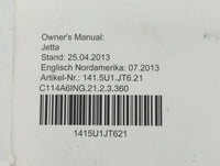 2014 Volkswagen Jetta Owners Manual Book Guide P/N:1415U1JT621 OEM Used Auto Parts - Oemusedautoparts1.com