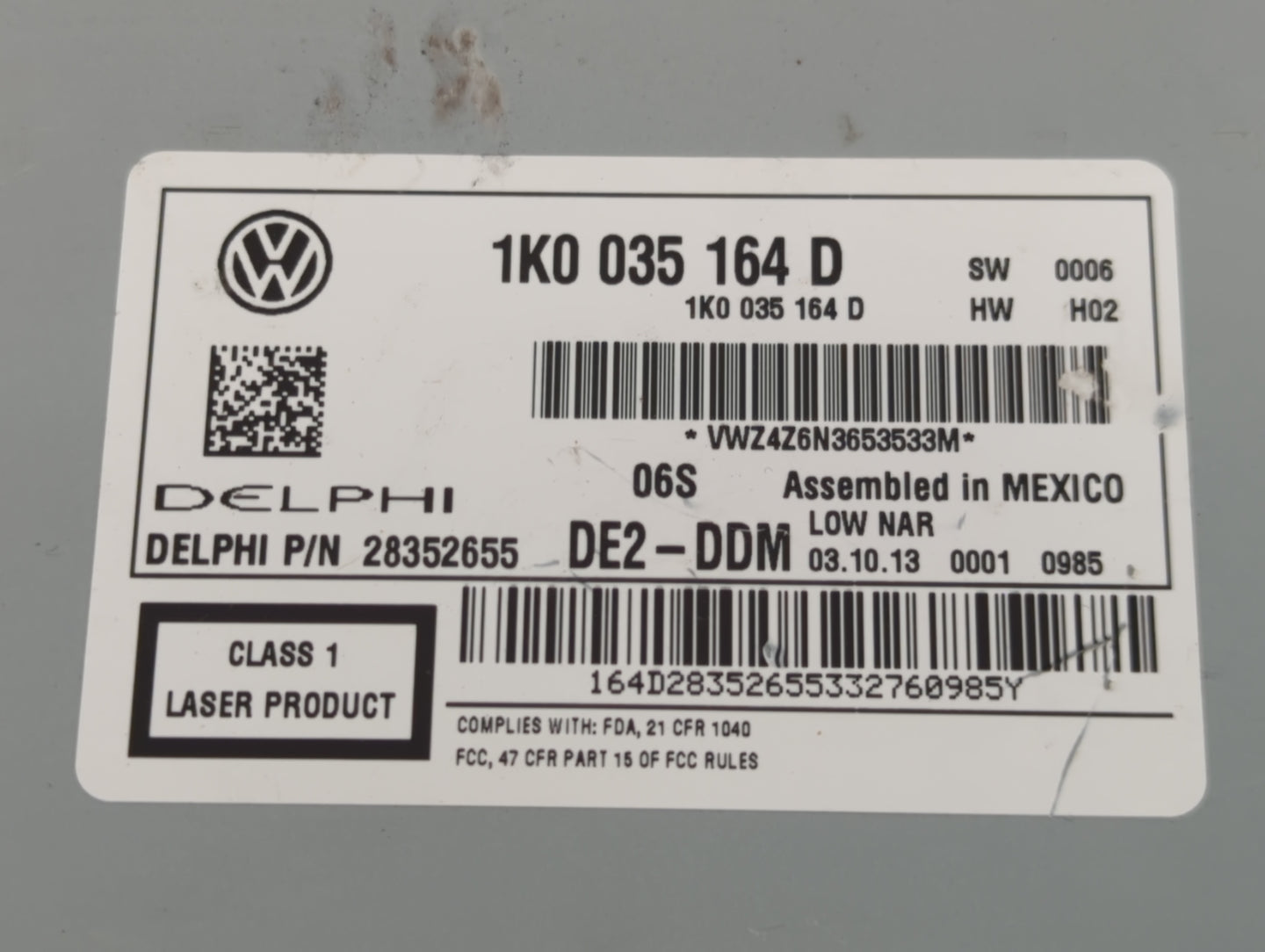 2011-2014 Volkswagen Jetta Am Fm Cd Player Radio Receiver - Oemusedautoparts1.com