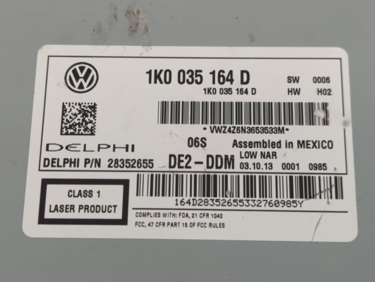 2011-2014 Volkswagen Jetta Am Fm Cd Player Radio Receiver 719750 - Oemusedautoparts1.com
