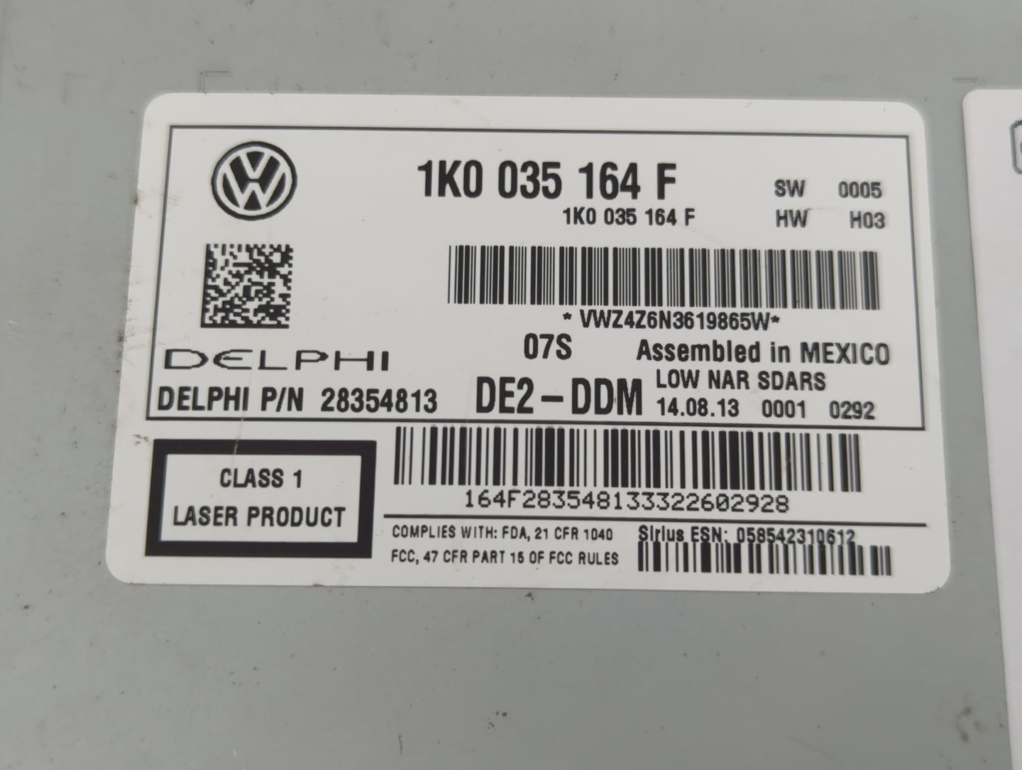 2011-2014 Volkswagen Jetta Am Fm Cd Player Radio Receiver - Oemusedautoparts1.com