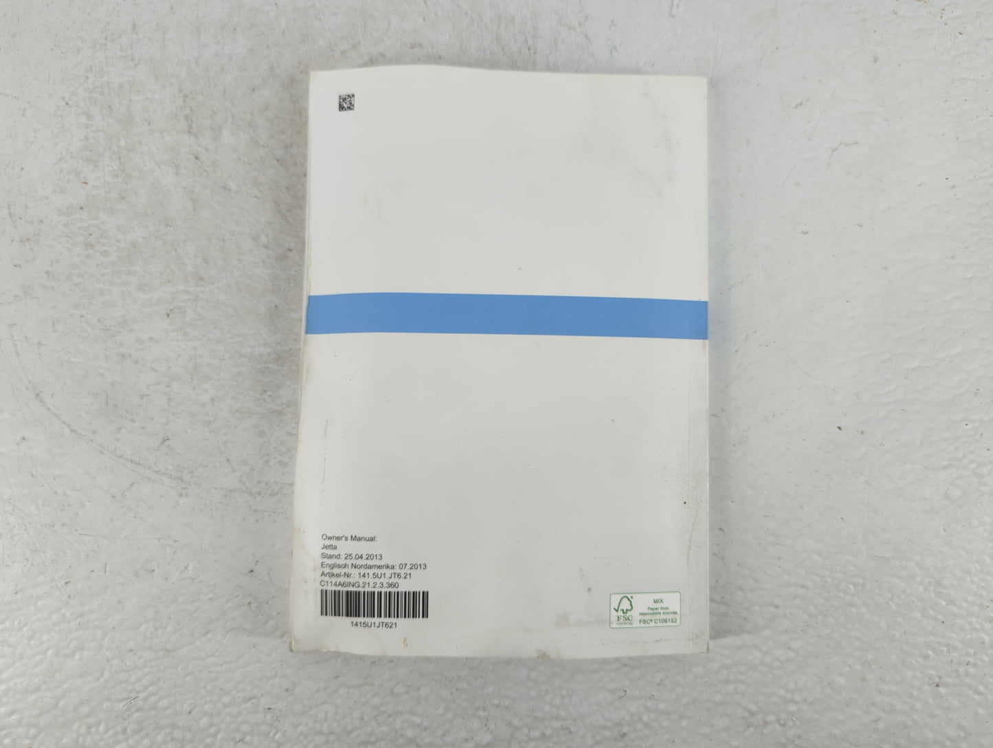 2014 Volkswagen Jetta Owners Manual Book Guide P/N:1415U1JT621 OEM Used Auto Parts - Oemusedautoparts1.com