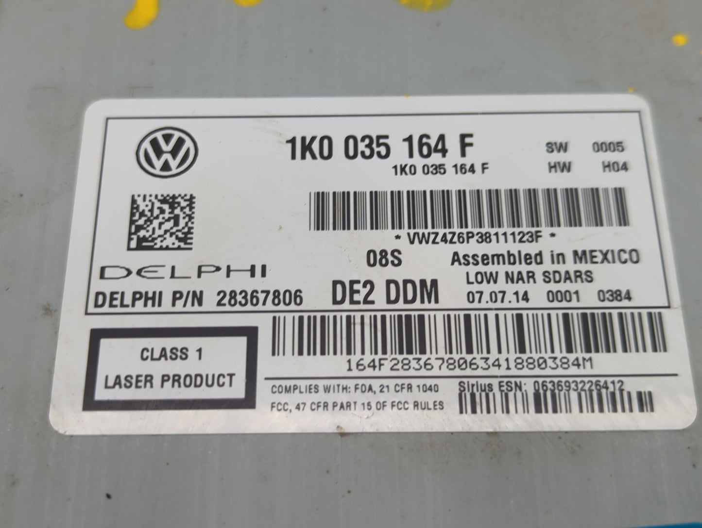 2014-2014 Volkswagen Jetta Am Fm Cd Player Radio Receiver - Oemusedautoparts1.com