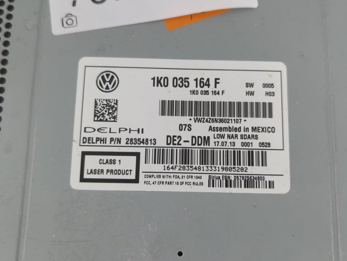 2011-2014 Volkswagen Jetta Am Fm Cd Player Radio Receiver 767132 - Oemusedautoparts1.com