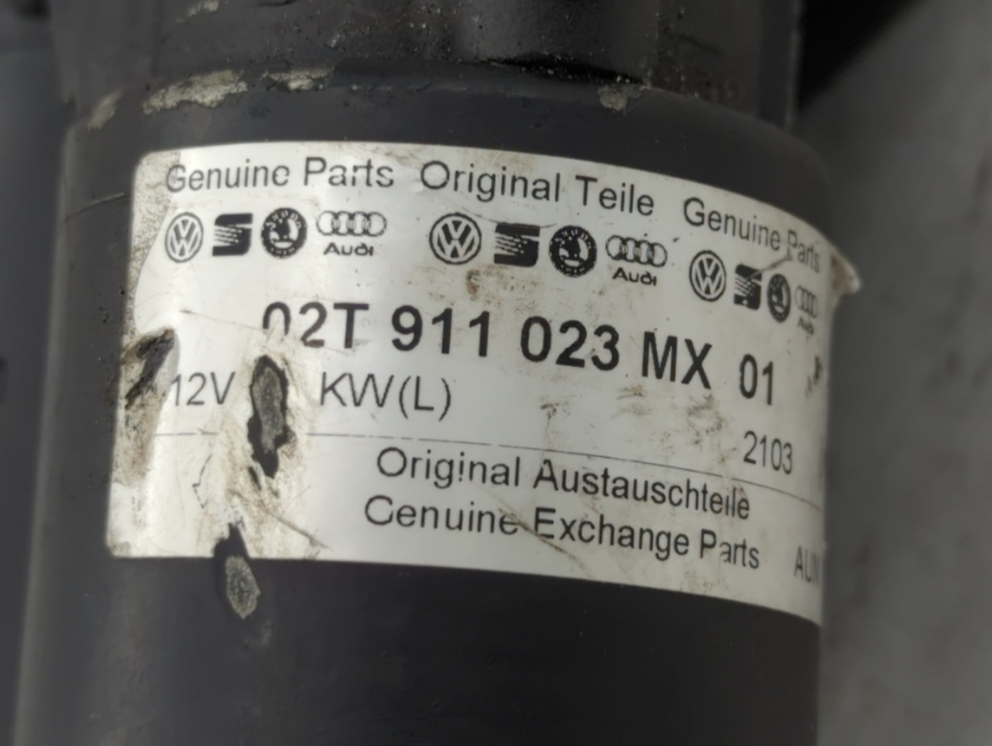 2006-2016 Volkswagen Jetta Car Starter Motor Solenoid OEM P/N:02T 911 023 MX 01 Fits OEM Used Auto Parts - Oemusedautoparts1