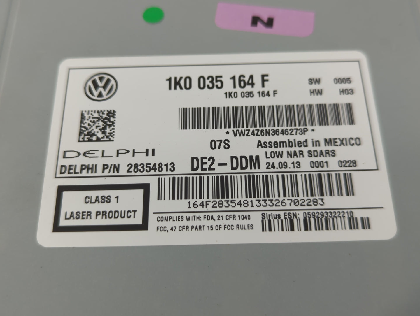 2011-2014 Volkswagen Jetta Radio AM FM Cd Player Receiver Replacement P/N:1K0 035 164 F Fits Fits 2011 2012 2013 2014 2015 2