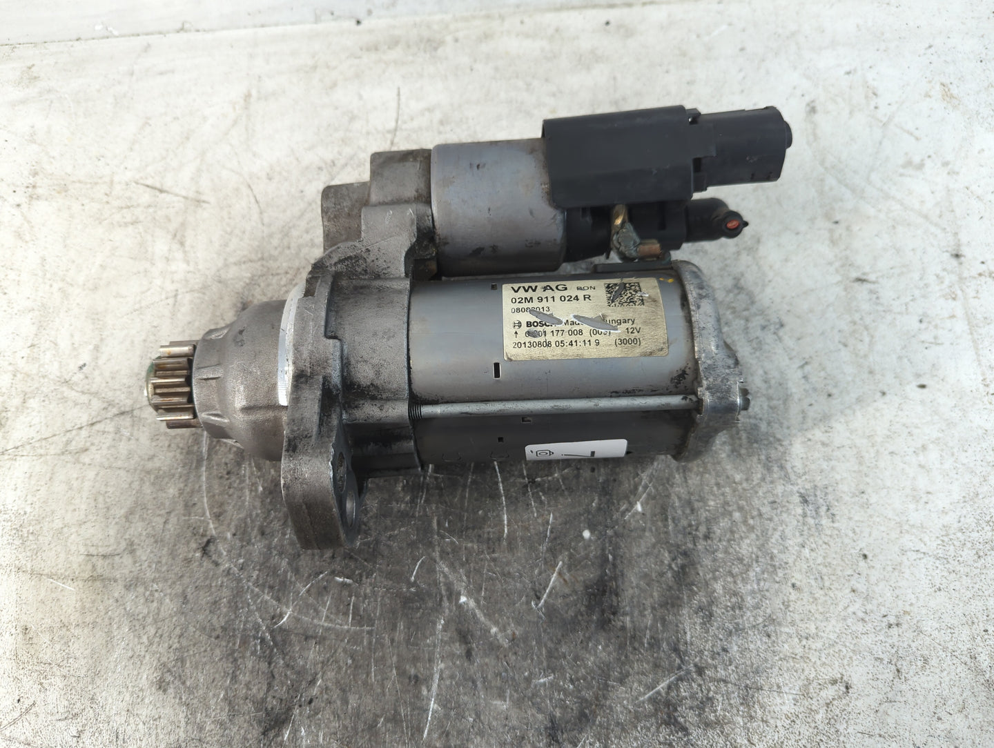 2014 Volkswagen Jetta Car Starter Motor Solenoid OEM P/N:20150211 02M 911 024 R Fits Fits 2015 2016 2017 2018 2019 2020 2021