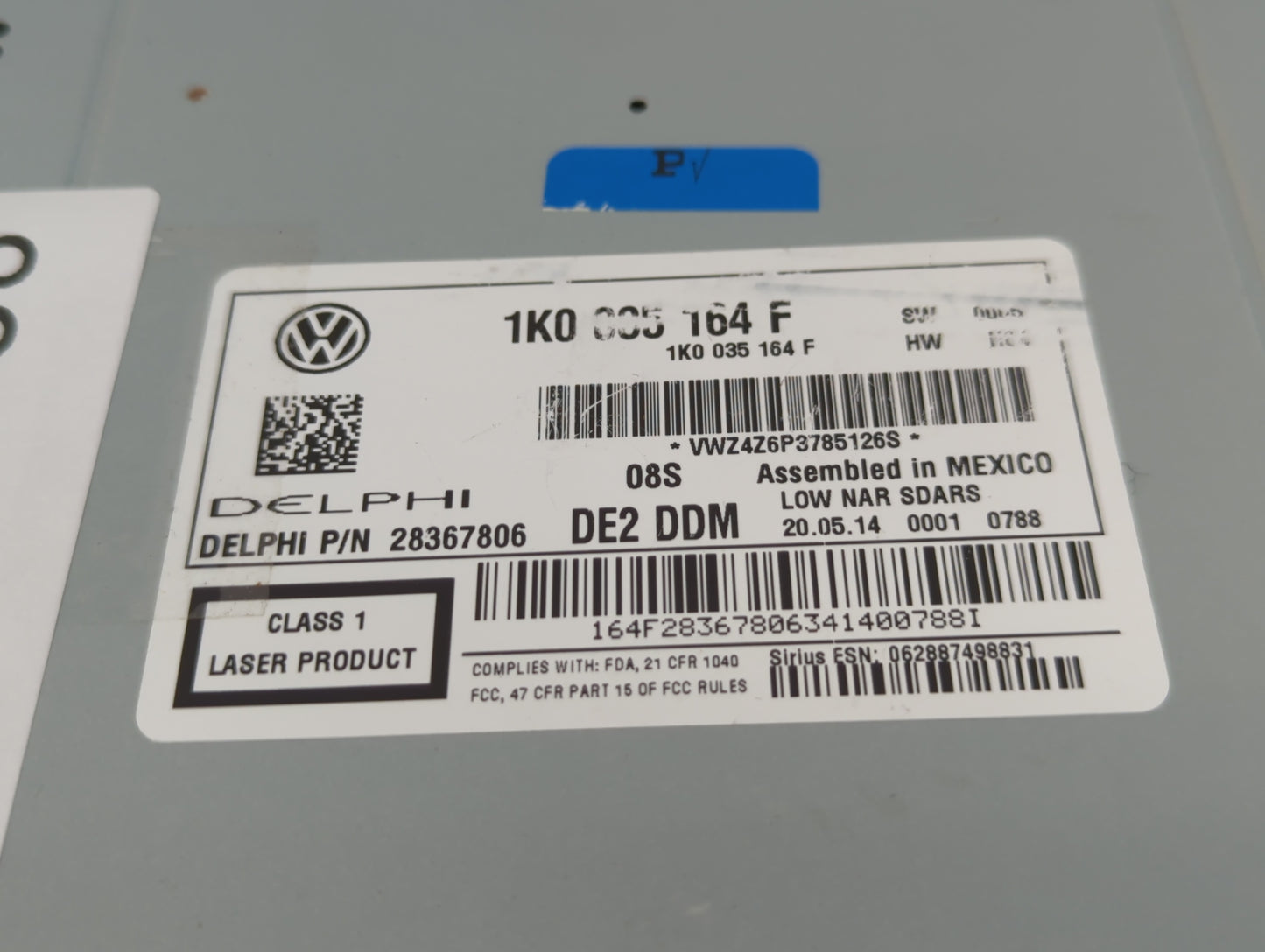 2011-2014 Volkswagen Jetta Radio AM FM Cd Player Receiver Replacement P/N:1K0 035 164 F Fits Fits 2011 2012 2013 2014 2015 2