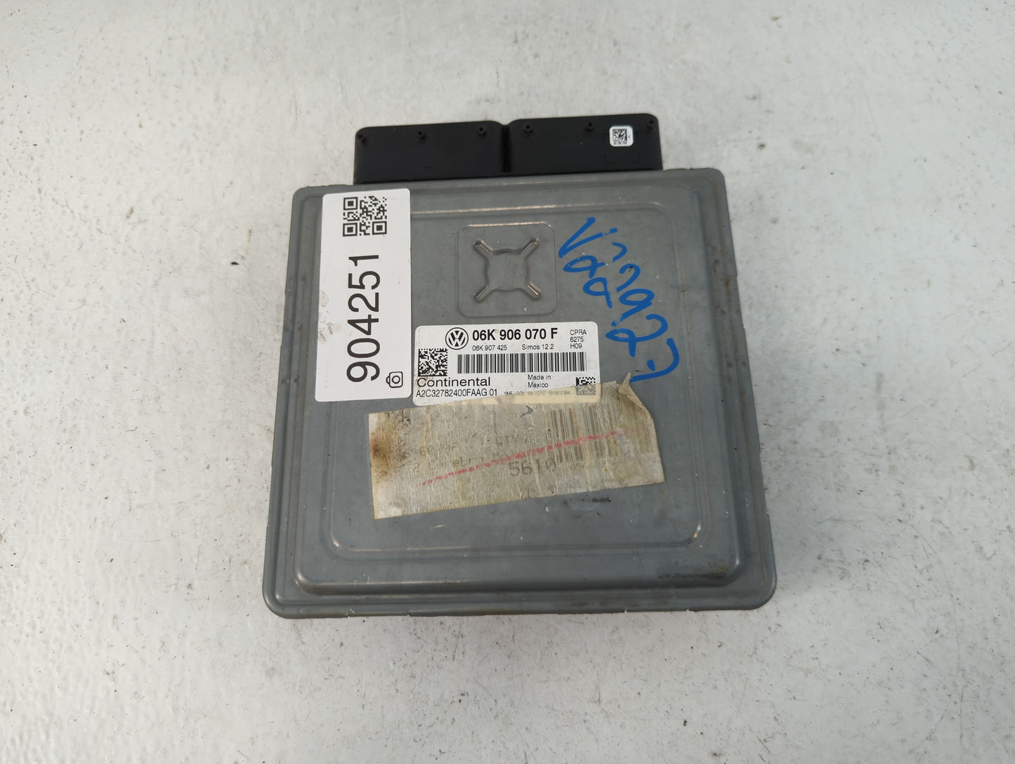 2014 Volkswagen Jetta PCM Engine Control Computer ECU ECM PCU OEM P/N:06K 906 070 F Fits OEM Used Auto Parts - Oemusedautopa