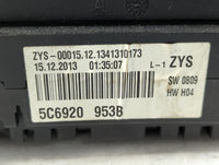 2014 Volkswagen Jetta Instrument Cluster Speedometer Gauges P/N:5C6920953B Fits OEM Used Auto Parts - Oemusedautoparts1.com