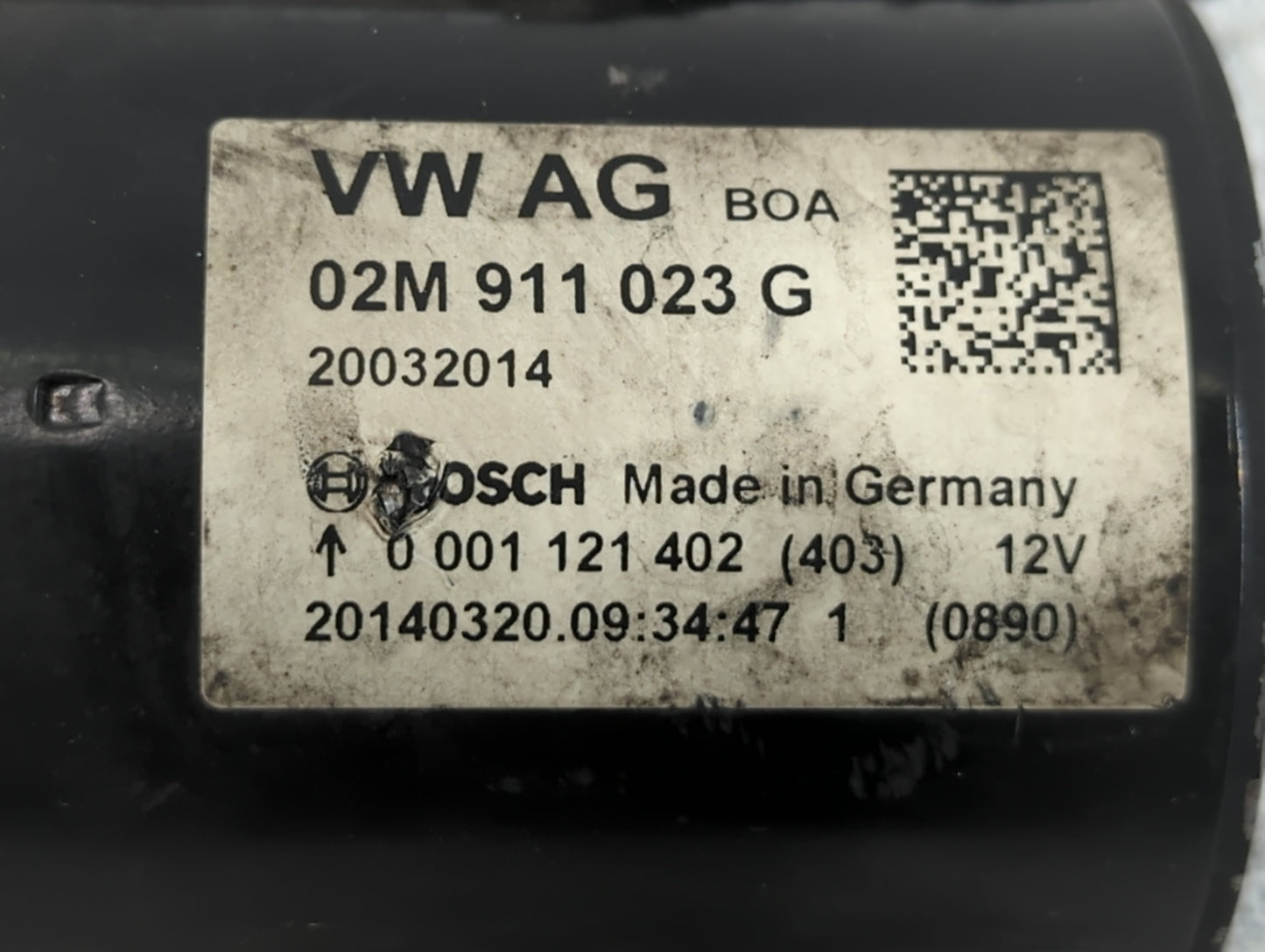 2012-2016 Volkswagen Jetta Car Starter Motor Solenoid OEM P/N:02M 911 023 G Fits Fits 2012 2013 2014 2015 2016 2018 OEM Used