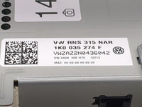 2014 Volkswagen Jetta Gli Radio AM FM Cd Player Receiver Replacement P/N:1K0035274F VW RNS 315 NAR Fits Fits 2013 2015 2016 