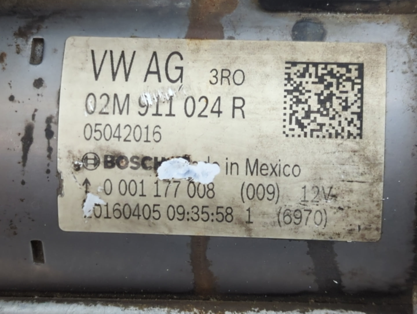 2014-2020 Volkswagen Passat Car Starter Motor Solenoid OEM P/N:02M 911 024 R Fits OEM Used Auto Parts - Oemusedautoparts1.co
