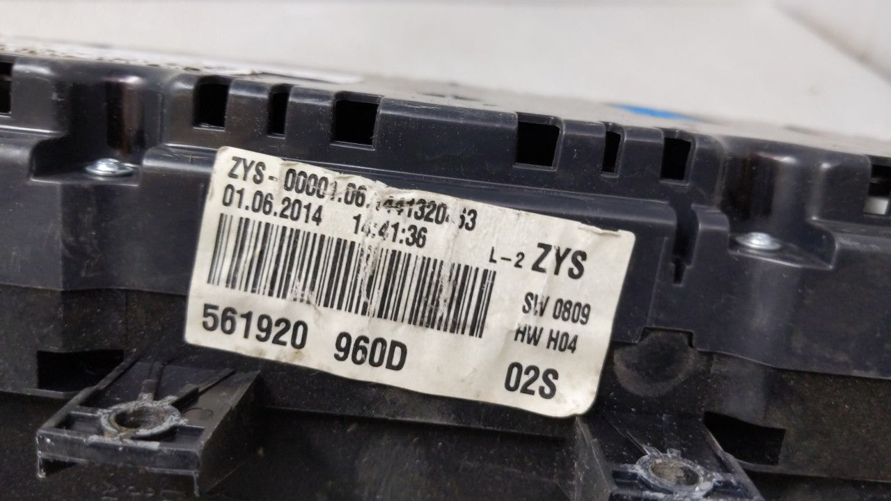 2013-2014 Volkswagen Passat Instrument Cluster Speedometer Gauges P/N:561 920 970 F 561 920 960 D Fits Fits 2013 2014 OEM Us