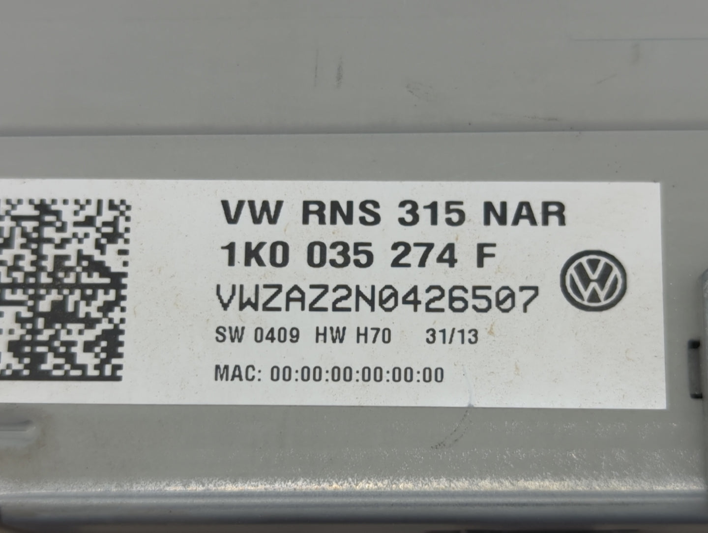 2013-2014 Volkswagen Passat Radio AM FM Cd Player Receiver Replacement P/N:1K0 035 274 F Fits Fits 2012 2013 2014 2015 2016 