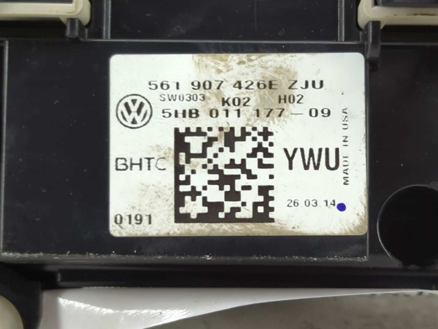 2013-2015 Volkswagen Passat Climate Control Module Temperature AC/Heater Replacement P/N:561907426EZJU Fits Fits 2013 2014 2
