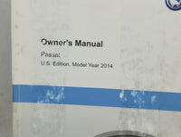2014 Volkswagen Passat Owners Manual Book Guide P/N:141.5U1.NMS.21 1415U1NMS21 OEM Used Auto Parts - Oemusedautoparts1.com