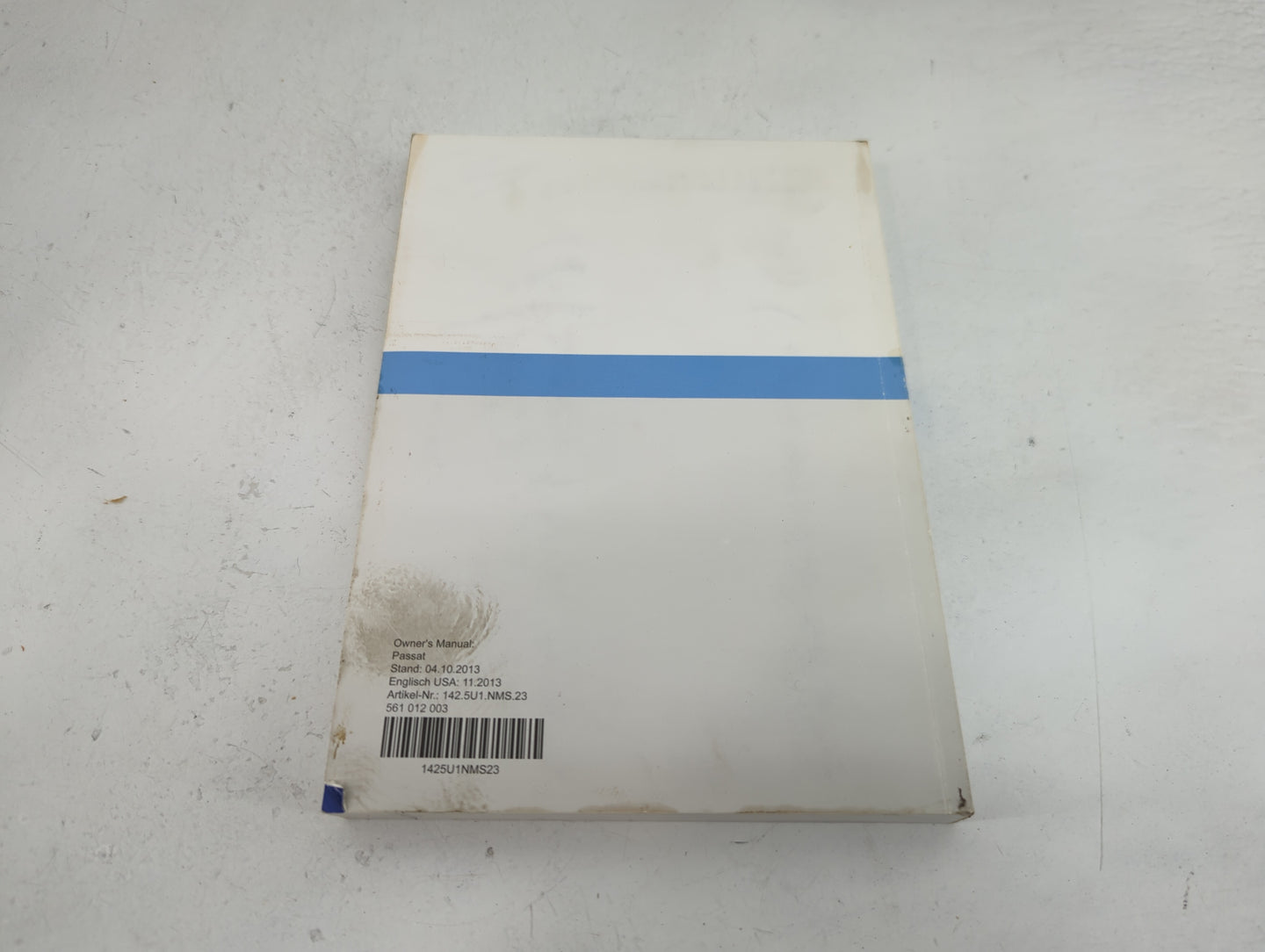 2014 Volkswagen Passat Owners Manual Book Guide P/N:561012003 1425U1NMS23 OEM Used Auto Parts - Oemusedautoparts1.com