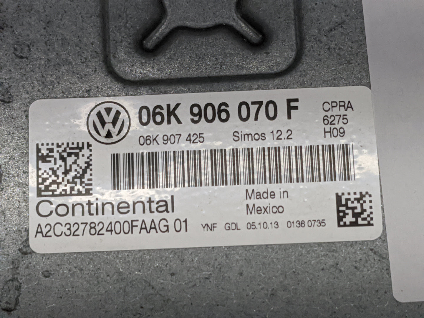 2014 Volkswagen Passat PCM Engine Control Computer ECU ECM PCU OEM P/N:06K906070F 06K907425, A2C32782400FAAG Fits OEM Used A
