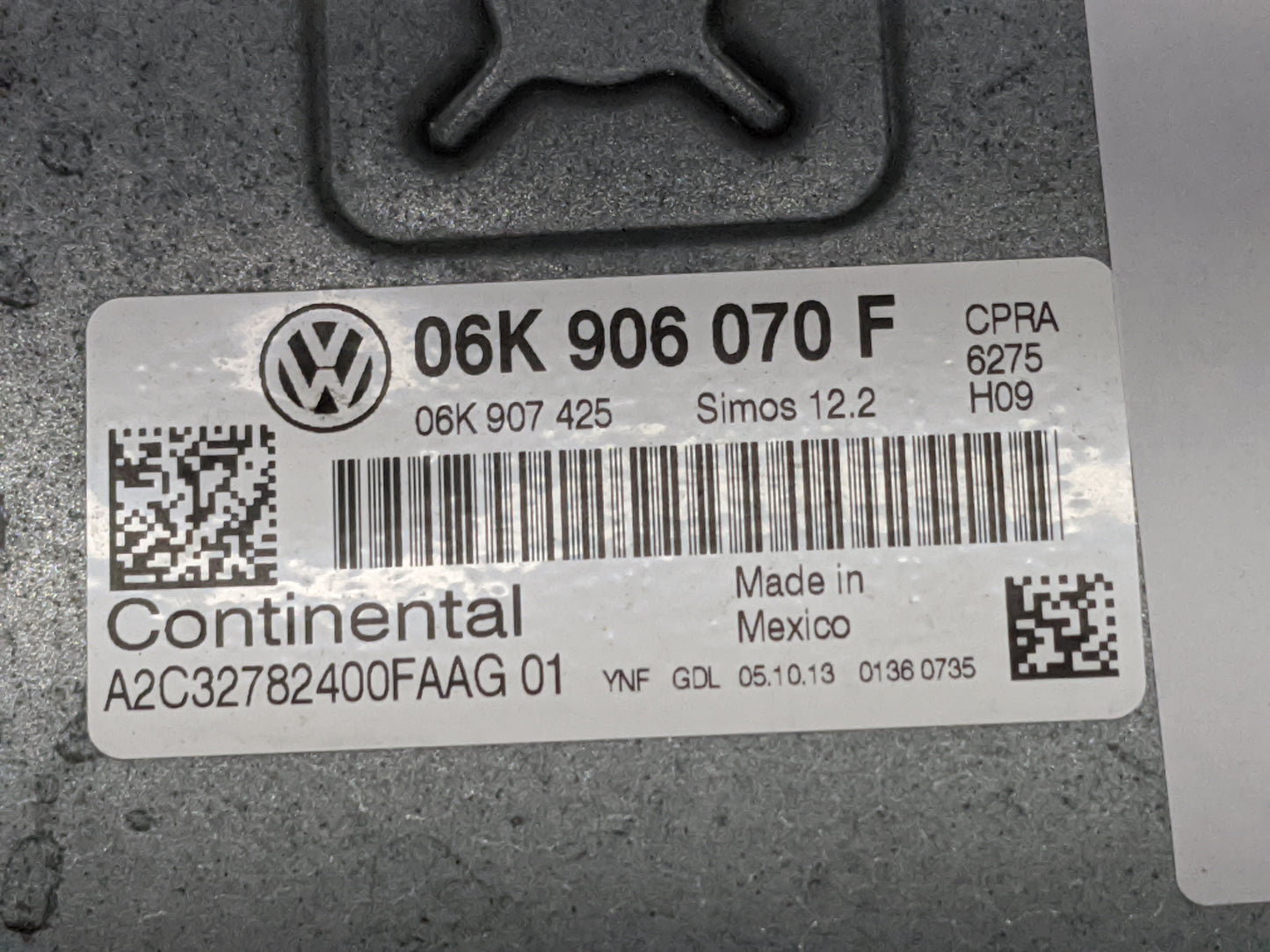 2014 Volkswagen Passat PCM Engine Control Computer ECU ECM PCU OEM P/N:06K906070F 06K907425, A2C32782400FAAG Fits OEM Used A