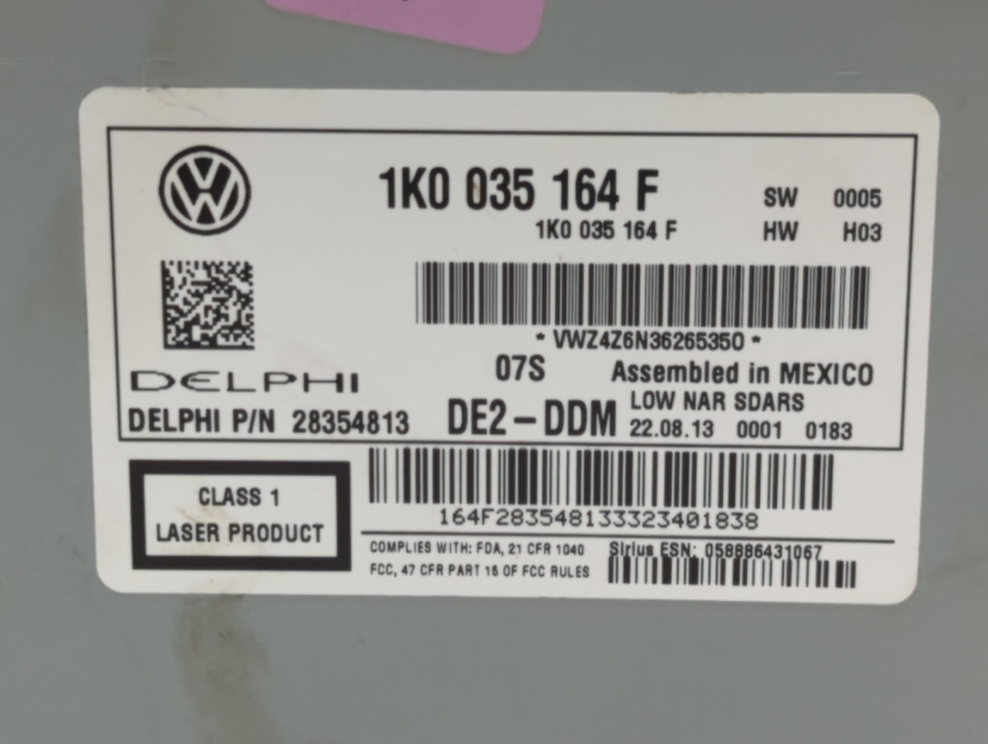 2013-2015 Volkswagen Passat Am Fm Cd Player Radio Receiver - Oemusedautoparts1.com