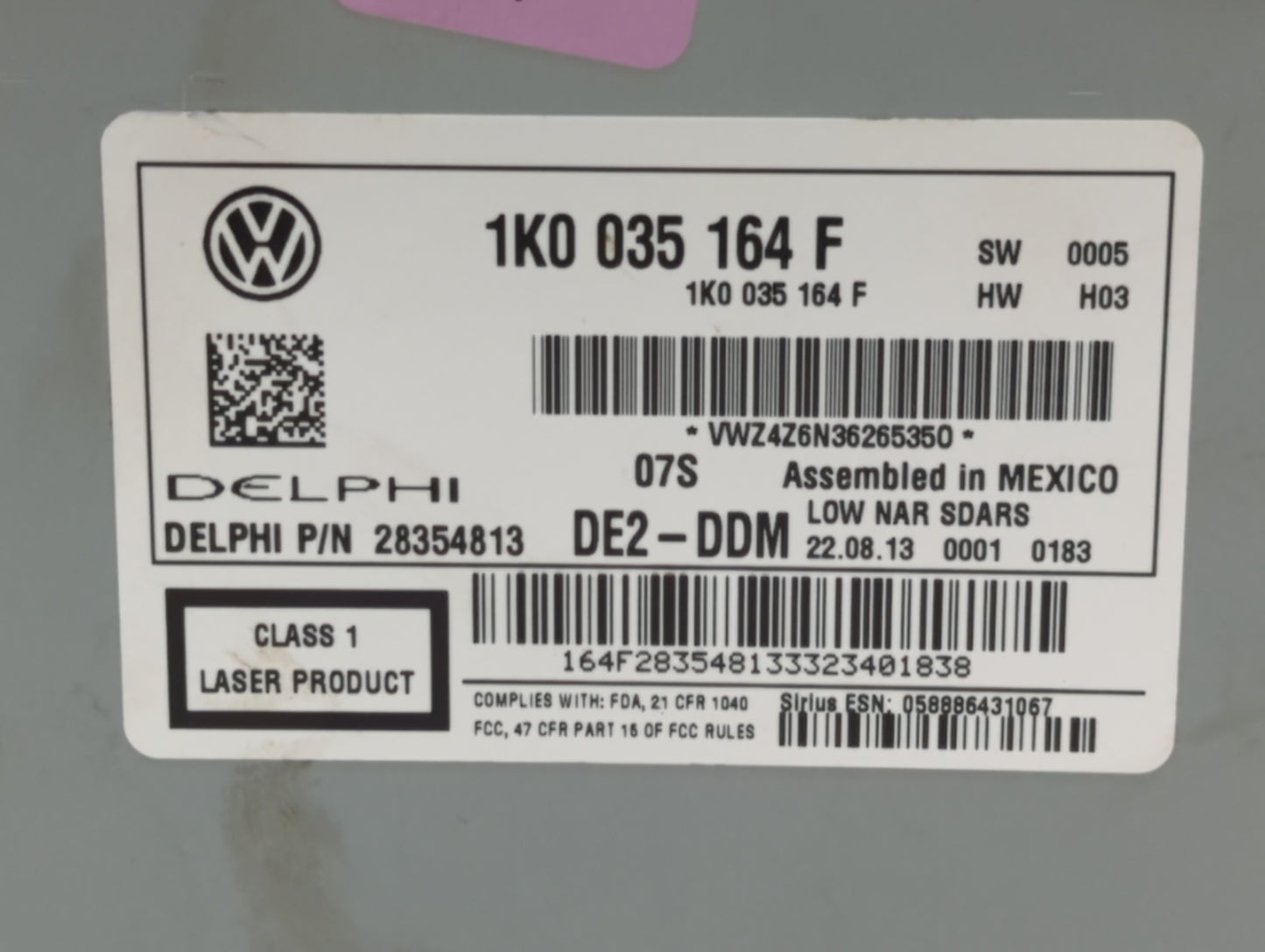 2013-2015 Volkswagen Passat Am Fm Cd Player Radio Receiver - Oemusedautoparts1.com