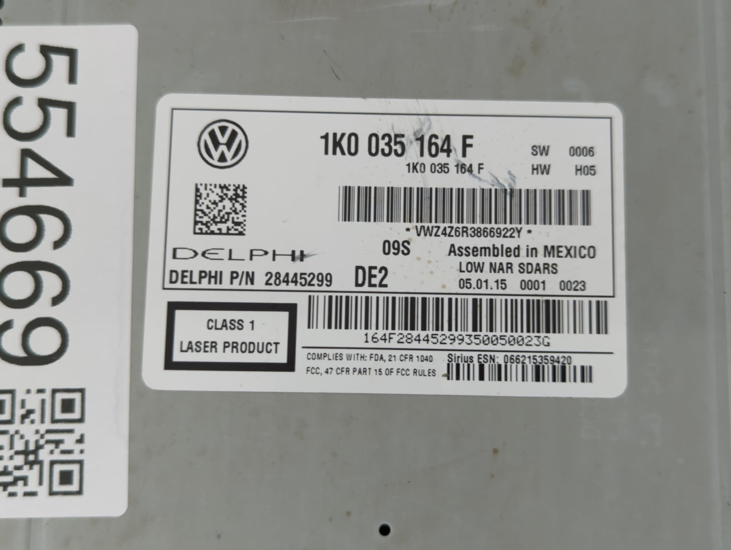 2012-2015 Volkswagen Passat Am Fm Cd Player Radio Receiver - Oemusedautoparts1.com