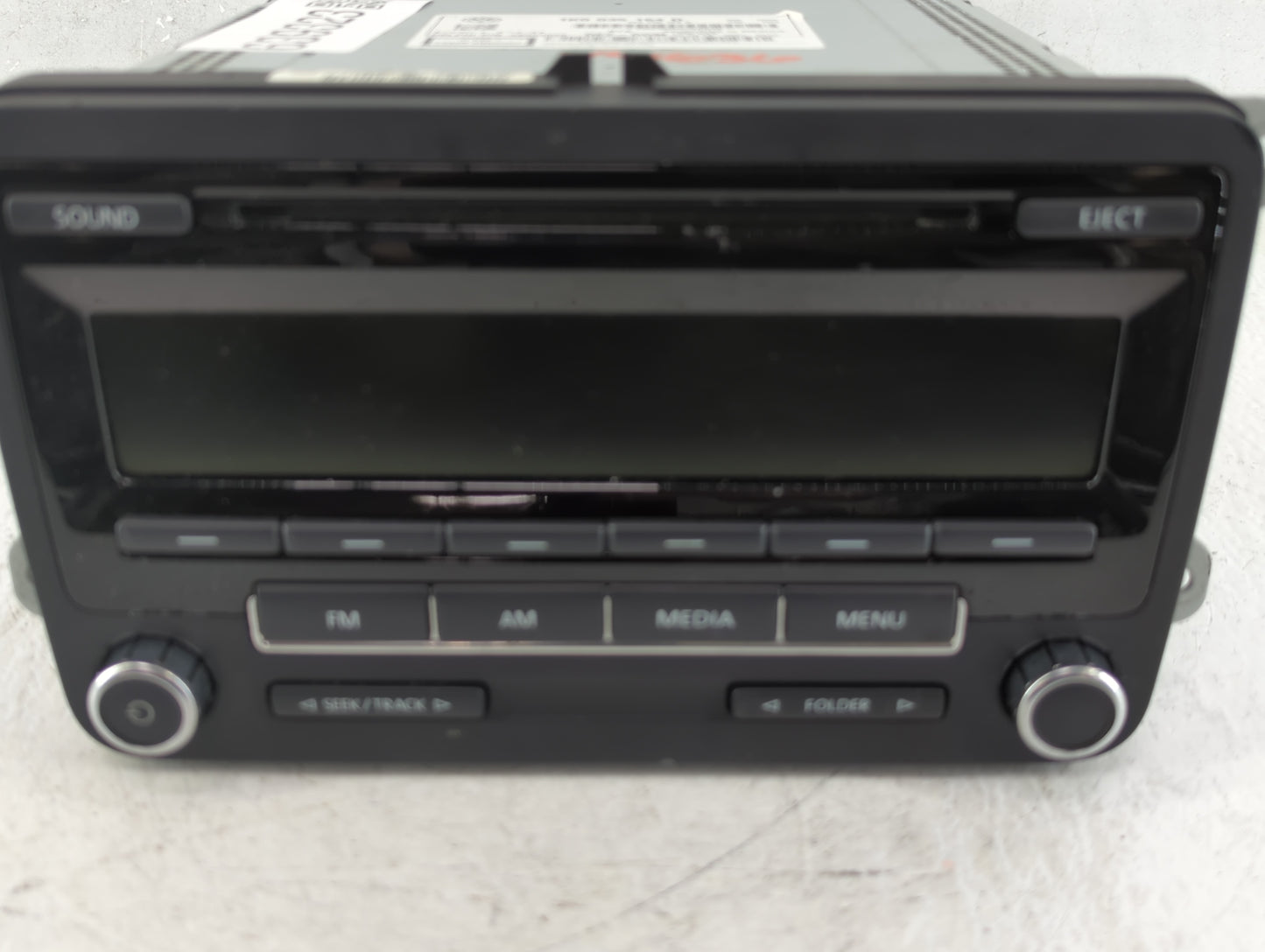 2012-2015 Volkswagen Passat Radio AM FM Cd Player Receiver Replacement P/N:1K0 035 164 D 28354813 Fits OEM Used Auto Parts -