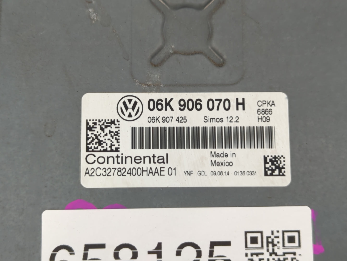 2014 Volkswagen Passat PCM Engine Control Computer ECU ECM PCU OEM P/N:06K 906 070 H Fits Fits 2015 OEM Used Auto Parts - Oe