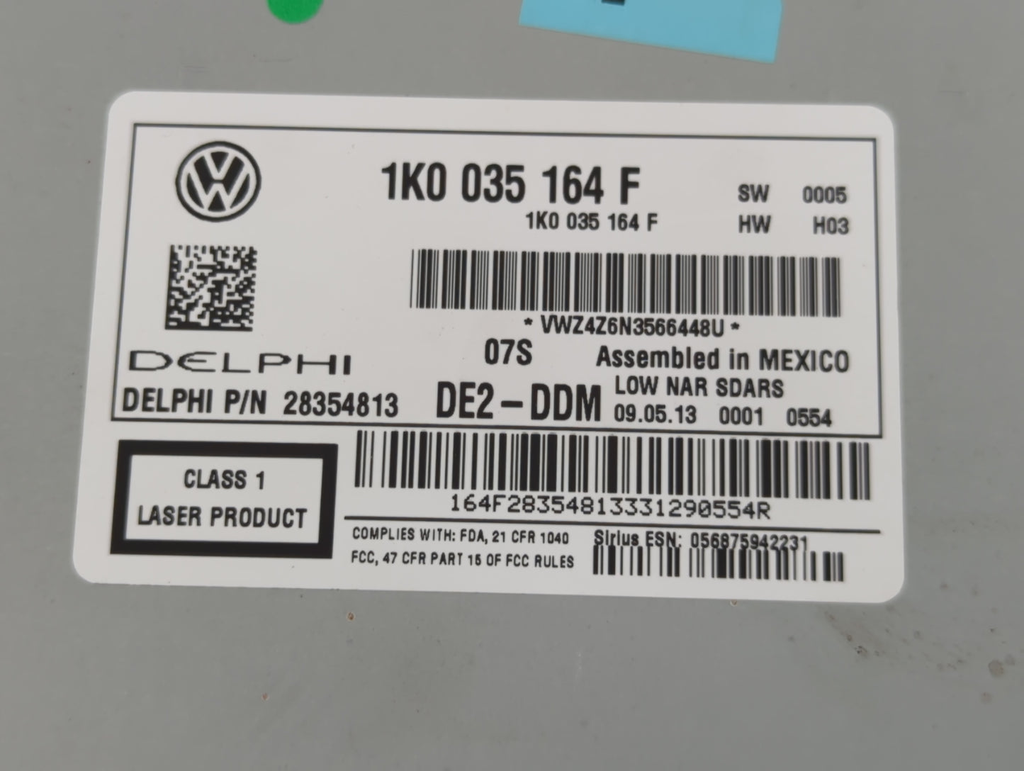 2013-2015 Volkswagen Passat Am Fm Cd Player Radio Receiver - Oemusedautoparts1.com