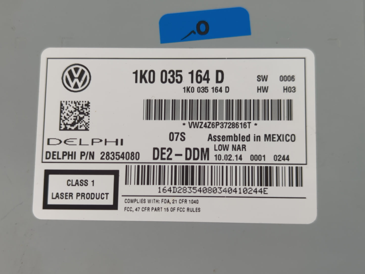 2012-2015 Volkswagen Passat Am Fm Cd Player Radio Receiver - Oemusedautoparts1.com