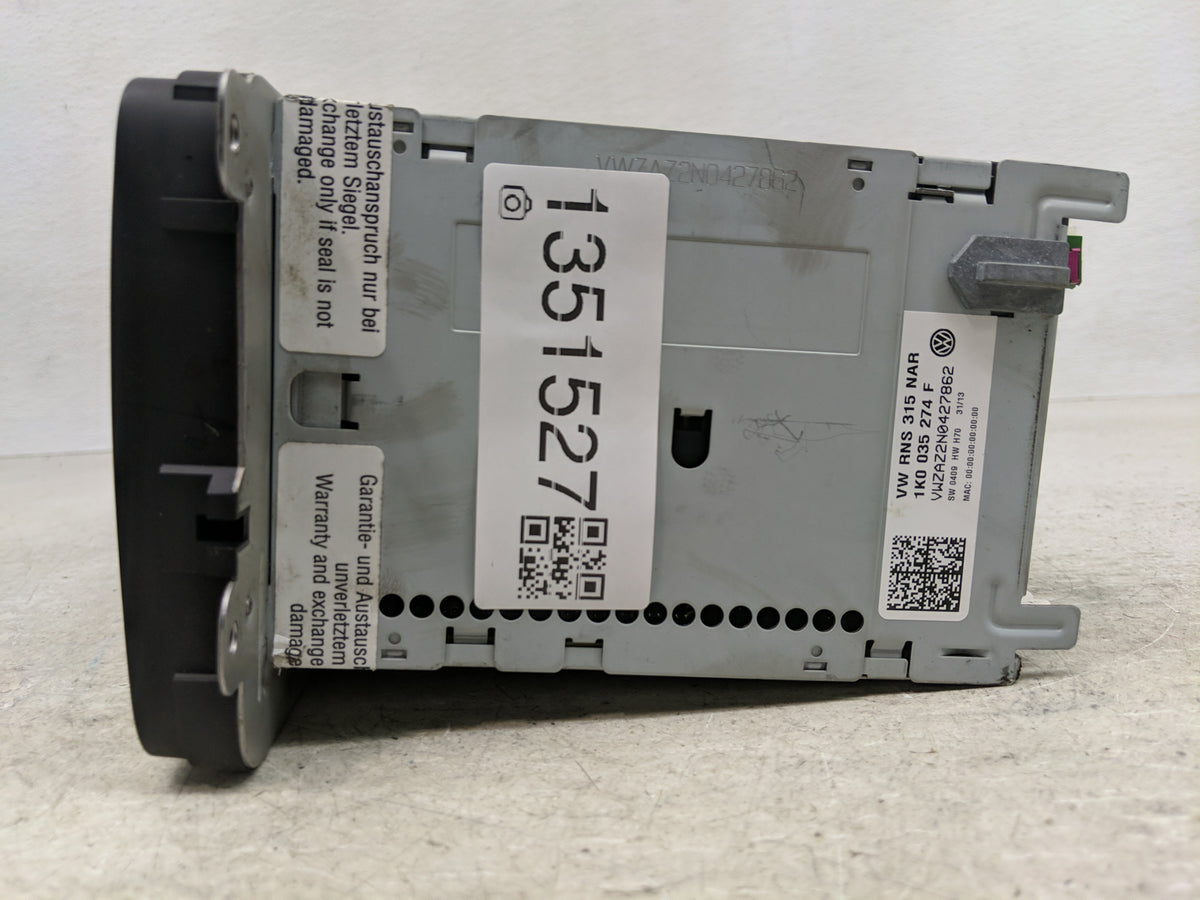 2009-2017 Volkswagen Tiguan Radio AM FM Cd Player Receiver Replacement P/N:VW RNS 315 NAR OEM Used Auto Parts - Oemusedautop