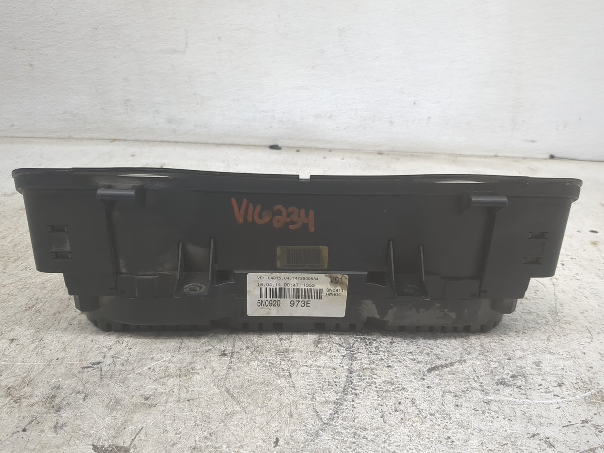 2014 Volkswagen Tiguan Instrument Cluster Speedometer Gauges P/N:5N0920973E Miles: Fits OEM Used Auto Parts - Oemusedautopar