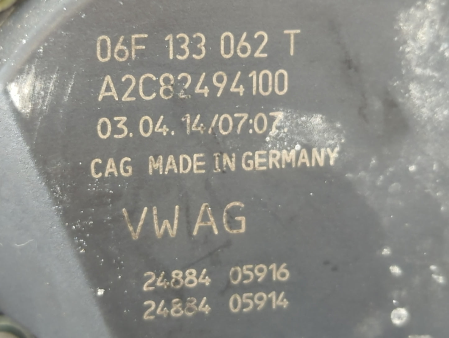 2009-2018 Volkswagen Tiguan Throttle Body P/N:A2C82494100 06F 133 062 T Fits OEM Used Auto Parts - Oemusedautoparts1.com
