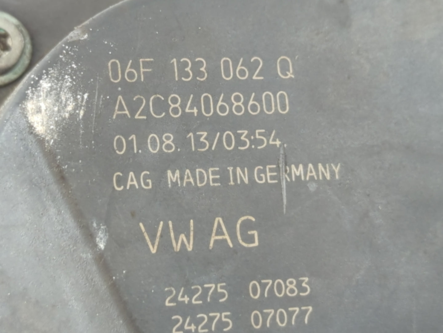 2009-2018 Volkswagen Tiguan Throttle Body P/N:06F 133 062 Q Fits OEM Used Auto Parts - Oemusedautoparts1.com