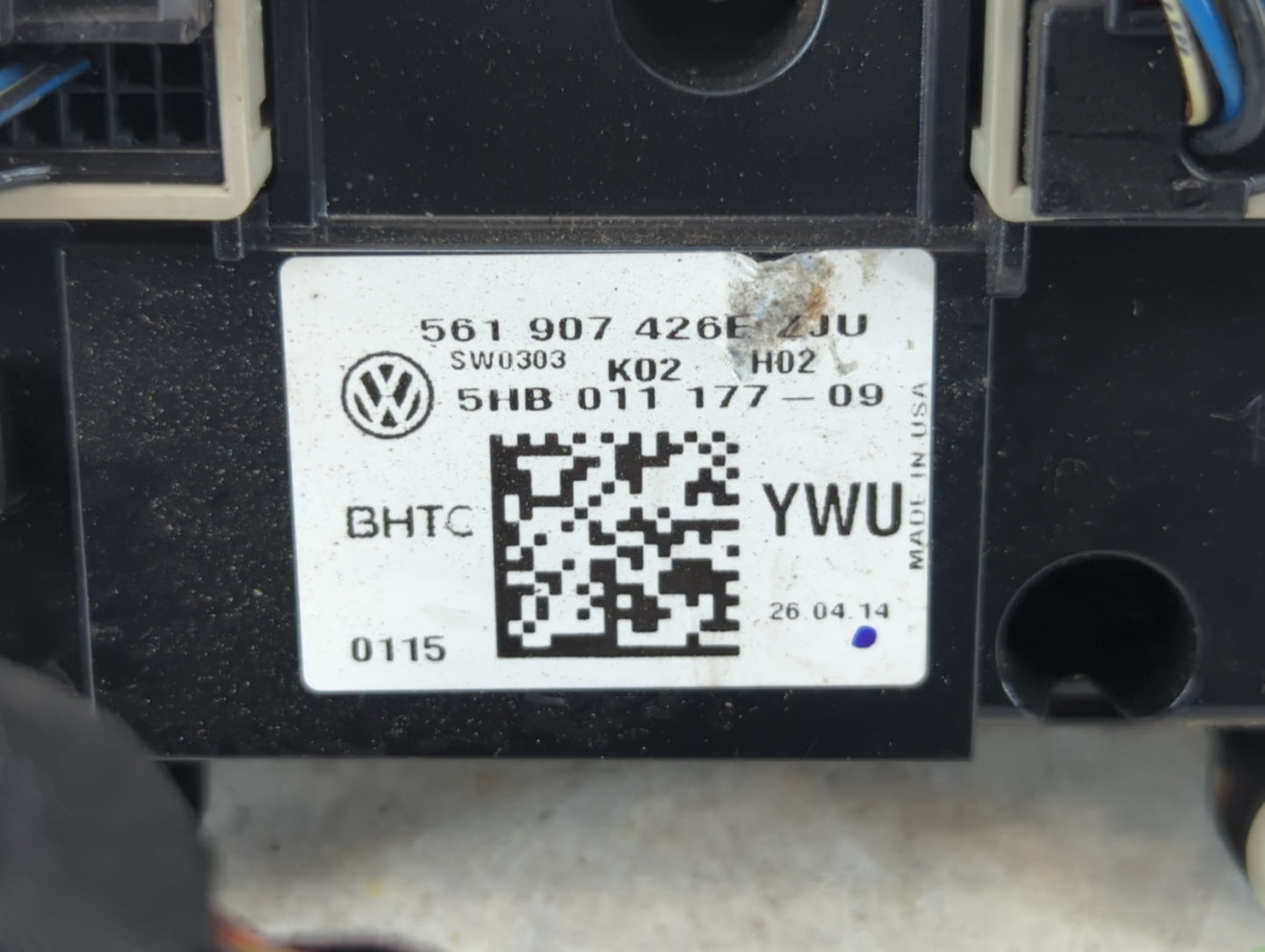 2013-2015 Volkswagen Tiguan Climate Control Module Temperature AC/Heater Replacement P/N:561 907 426 E Fits Fits 2013 2014 2