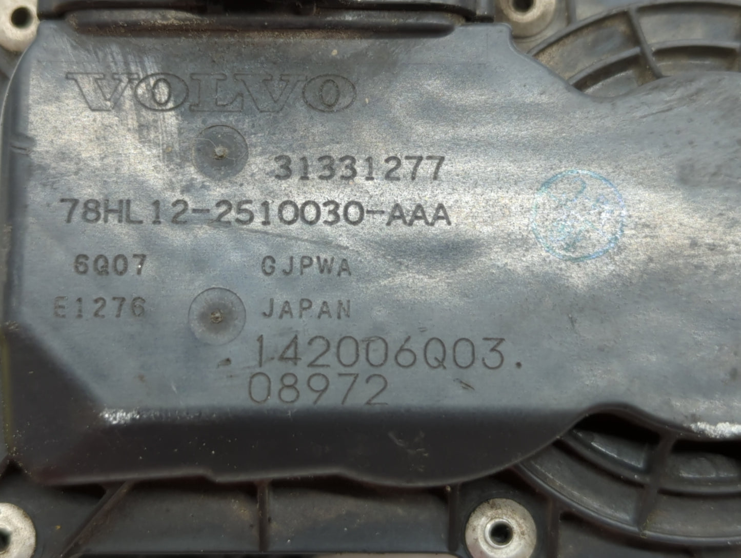 2014-2016 Volvo S60 Throttle Body P/N:31331277 Fits Fits 2014 2015 2016 OEM Used Auto Parts - Oemusedautoparts1.com