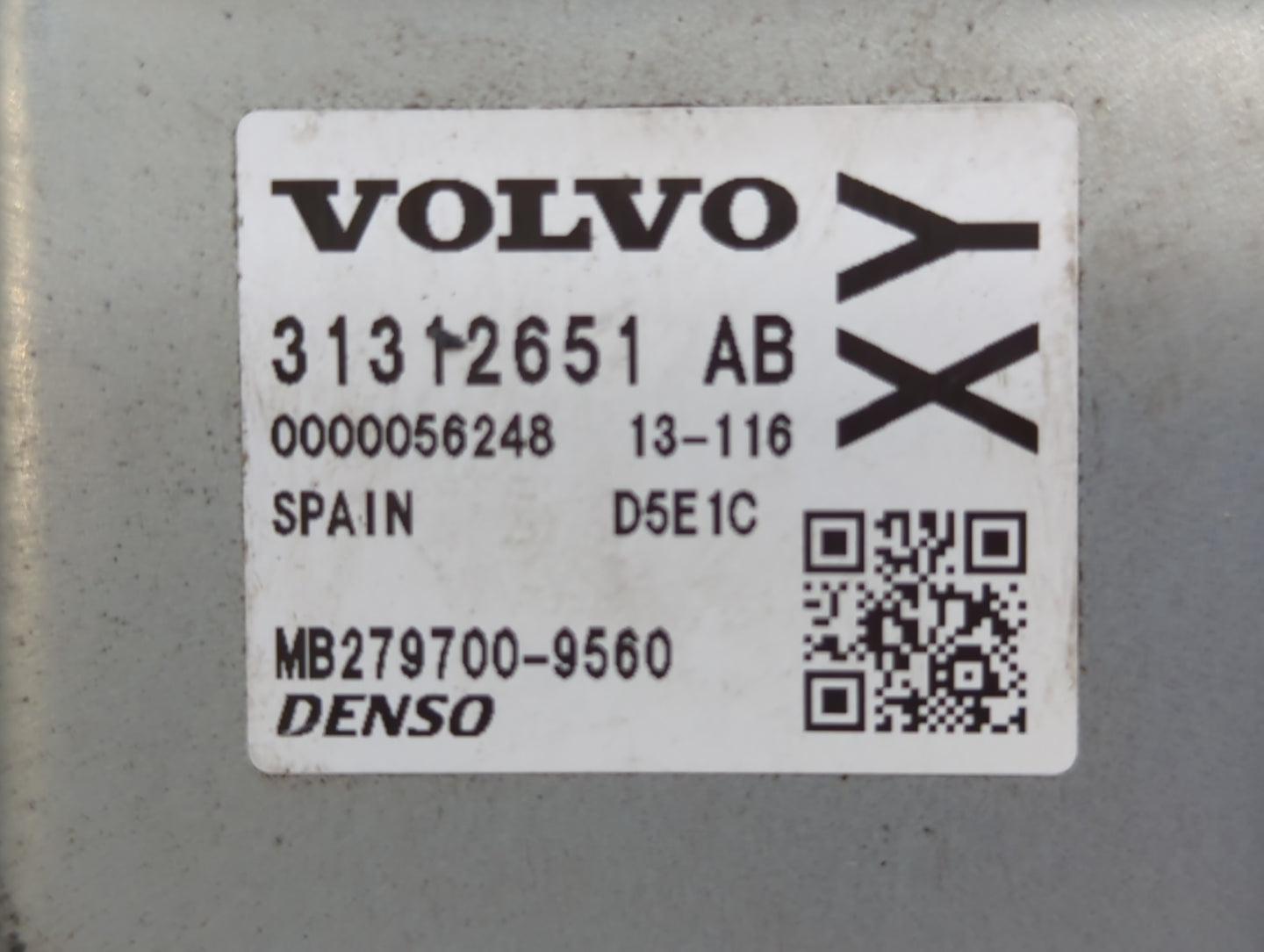 2013-2016 Volvo S60 PCM Engine Control Computer ECU ECM PCU OEM P/N:MB279700-9560 Fits Fits 2013 2014 2015 2016 OEM Used Aut