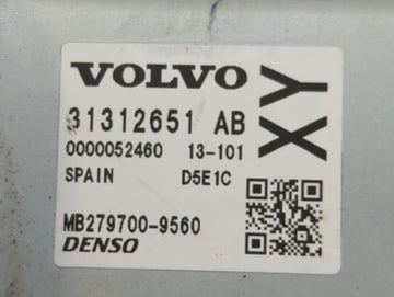 2013-2016 Volvo S60 PCM Engine Control Computer ECU ECM PCU OEM P/N:MB279700-9560 31312651 AB Fits Fits 2013 2014 2015 2016 OEM Used Auto Parts