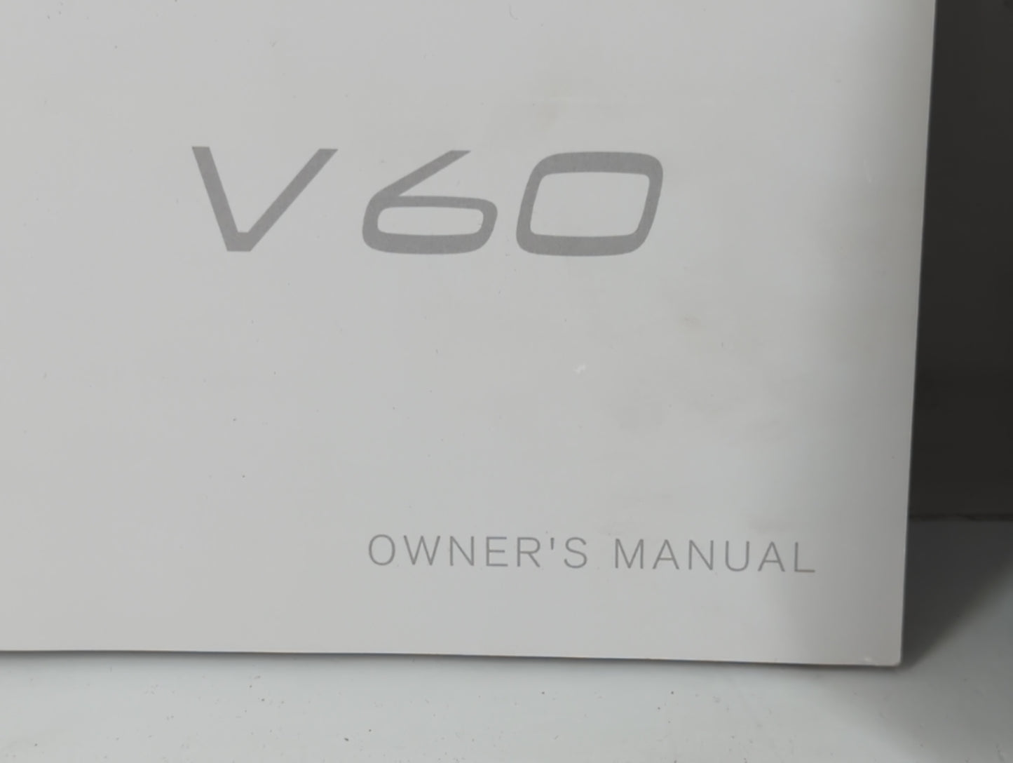 2014 Volvo V60 Owners Manual Book Guide OEM Used Auto Parts - Oemusedautoparts1.com