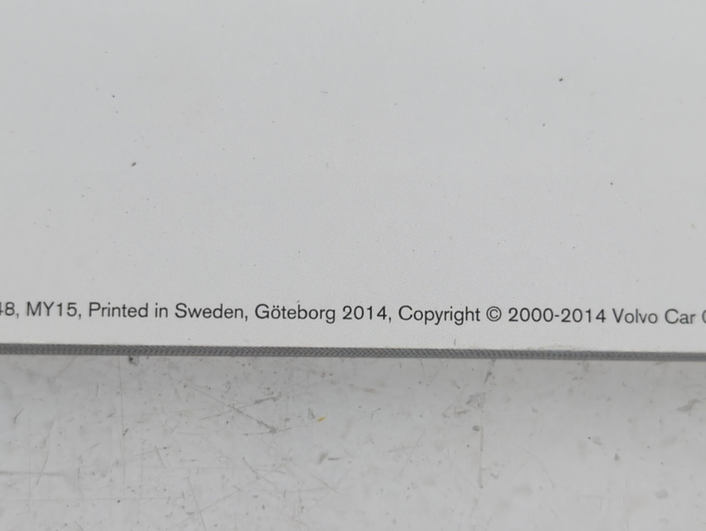 2014 Volvo V60 Owners Manual Book Guide OEM Used Auto Parts - Oemusedautoparts1.com