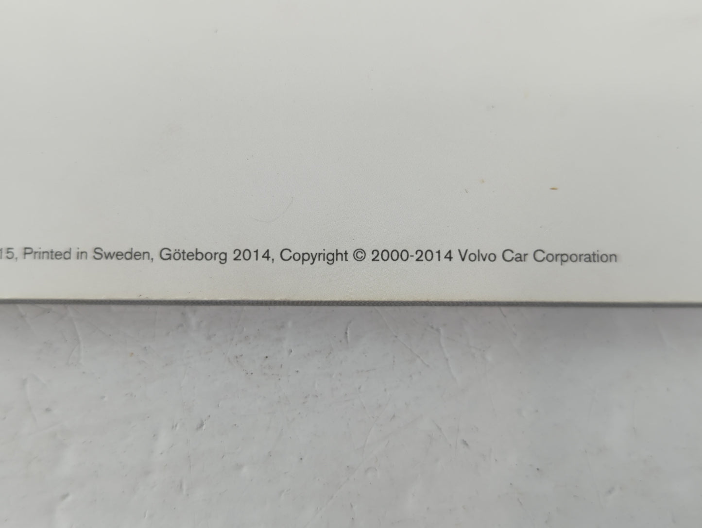 2014 Volvo V60 Owners Manual Book Guide OEM Used Auto Parts - Oemusedautoparts1.com