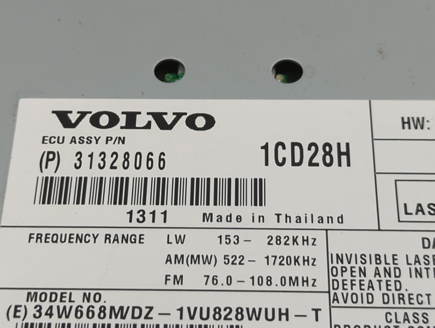 2009-2014 Volvo Xc90 Tuner Satellite Receiver - Oemusedautoparts1.com
