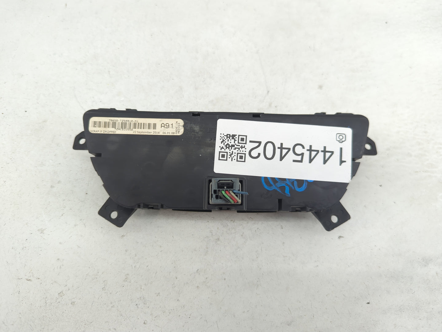 2014-2016 Acura Mdx Climate Control Module Temperature AC/Heater Replacement P/N:79650-TZ5A910-M1 Fits Fits 2014 2015 2016 O