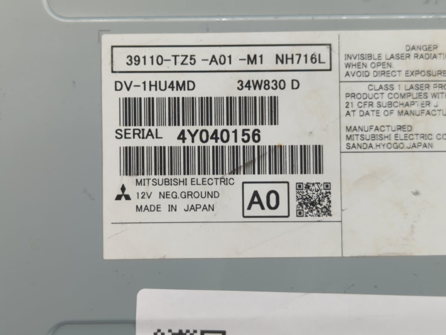 2015 Acura Mdx Radio AM FM Cd Player Receiver Replacement P/N:39110-TZ5-A01-M1 Fits OEM Used Auto Parts - Oemusedautoparts1.