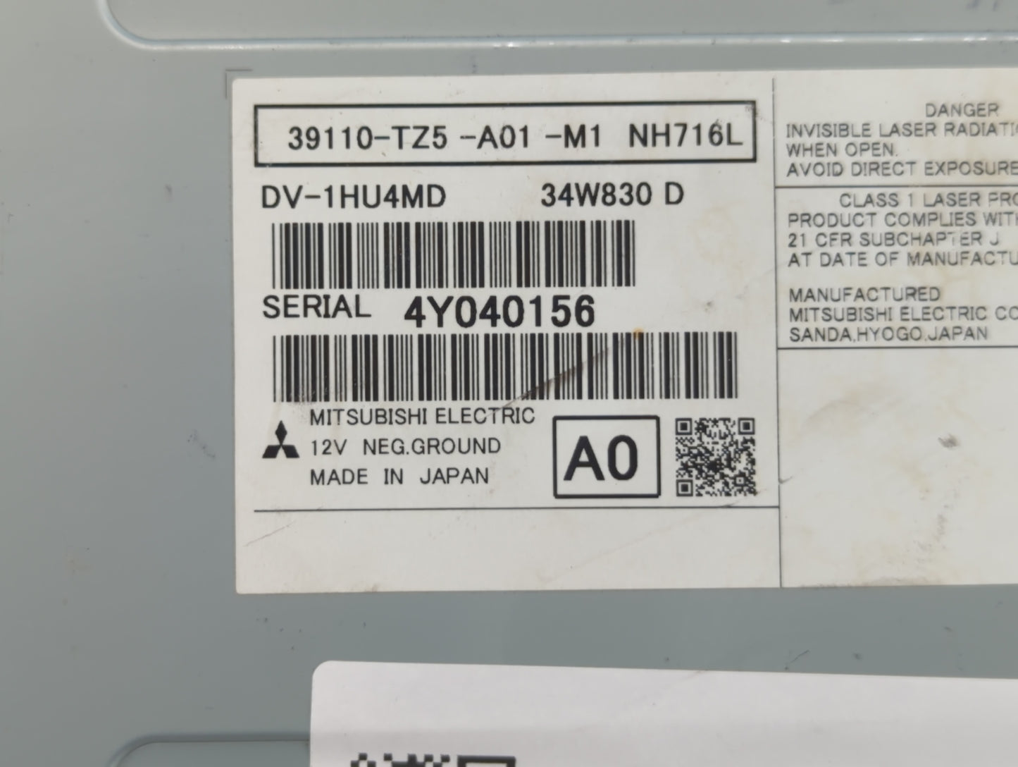 2015 Acura Mdx Radio AM FM Cd Player Receiver Replacement P/N:39110-TZ5-A01-M1 Fits OEM Used Auto Parts - Oemusedautoparts1.