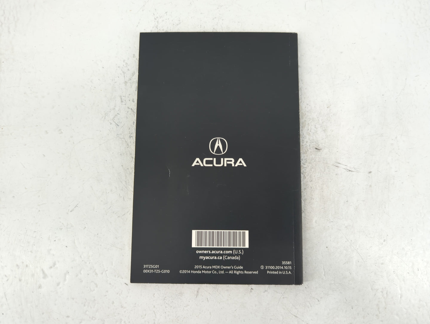 2015 Acura Mdx Owners Manual Book Guide P/N:00X31-TZ5-G010 31TZ5G01 OEM Used Auto Parts - Oemusedautoparts1.com