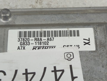 2013-2015 Acura Rdx PCM Engine Control Computer ECU ECM PCU OEM P/N:37820-R8A-A67 Fits Fits 2013 2014 2015 OEM Used Auto Parts