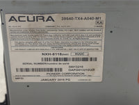 2013-2015 Acura Rdx Radio AM FM Cd Player Receiver Replacement P/N:39540-TX4-A040-M1 NXH-8118ZH03 Fits Fits 2013 2014 2015 O